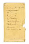 (SLAVERY AND ABOLITION.) DOUGLASS, FREDERICK. Two Autograph Letters Signed in a collection of 13 Autograph Letters Signed, the replies
